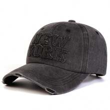 1頂男款 NEW YORK 字母棒球帽，戶外可調節防曬休閒帽，適合秋冬旅行、海灘與派對 - 彩色 - 查看 12