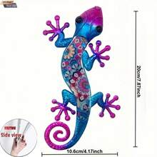 Bohemian Colorful Gecko Acrylic Wall Hanging, Yard Wall Decor Ornament - Gecko - View 8