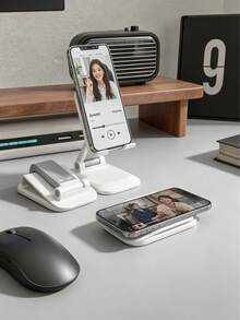 Soporte plegable de escritorio para teléfono - Soporte plegable universal para tableta - Ver videos - Ver transmisiones en vivo - Soporte de teléfono estable - Color aleatorio - Negro - Blanco - Automóvil club británico - Ver 11