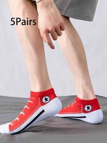 1-10 pares de calcetines deportivos de corte bajo transpirables y multicolor, resistentes al olor, con estilo y shoelaces para hombres y mujeres (colores surtidos) - Multicolor - Ver 10