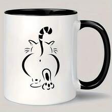 [Se envía en 24 horas a nivel local en México]Taza de cerámica aislada para amantes de los gatos, taza de café reutilizable de gran capacidad con cuidado exclusivo de lavado a mano, regalo multiusos perfecto para entusiastas de los gatos. - 1 - Ver 2