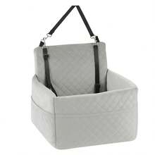 Washable Detachable Pet Car Seat With Storage Pocket For Dogs Up To 35lbs - Gray - View 2