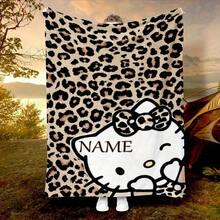 SANRIO 1件客製化卡通毯，可個性化姓名，印有可愛卡通圖案，柔軟舒適，可機洗，適用於沙發、辦公室、椅子 - 送給家人和朋友的完美禮物 - 彩色 - 查看 15
