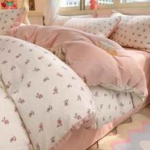 3pcs 100% Polyester Floral Lightweight Comforter Set, 2 Pillow Shams + 1 Comforter Cover (No Bed Sheet), Suitable For Bedroom All Seasons - Multicolor - View 7