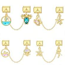 Italian Exquisite Elegant Gold Double Chain Fashion Bracelet Modular Accessory - Two Modules Per Group - View 2