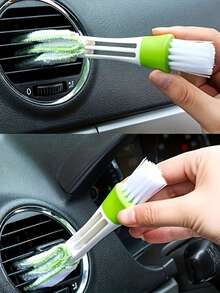 1pc 2-In-1 Multifunctional Detachable Washable Car Air Vent Cleaning Brush, Car Air Vent Cleaner, Ergonomic Design, Durable Plastic Bristles, Suitable For Cleaning Car Interior Details And Corners, Boat And Vehicle Air Vents - One Size Fits All - View 3