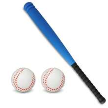 BSKT 1 Set Original Color Soft Foam Baseball Bat Set, Indoor/Outdoor Leisure Interactive Combat Training, Youth Sports Practice, High-Resilience Plastic Outer Tube, High-Density Cushioning Foam Inner Layer, Integrated Rubber Surface Coating, Drop-Resistant, Impact-Resistant, No Cracking Or Peeling, Lightweight Grip Without Burden, Suitable For Daily Catch And Combat Practice - Multicolor - View 11