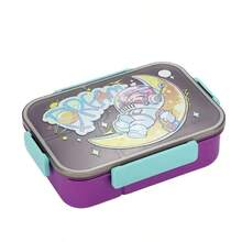 Caja de almuerzo para adultos con diseño de dibujos animados y compartimentos, caja de almuerzo de 1450ml (incluye utensilios), caja bento a prueba de fugas, adecuada para oficina y escuela, apta para microondas, regreso a la escuela - Multicolor - Ver 6
