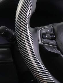 3pcs Non-Slip Steering Wheel Cover - Faux Carbon Fiber Pattern + High Reflectivity High Brightness + Segmented Embedded Design + Easy Installation + No Inner Ring, For Car/MPV/SUV/RV/Pickup/Van - 3pcs - View 4