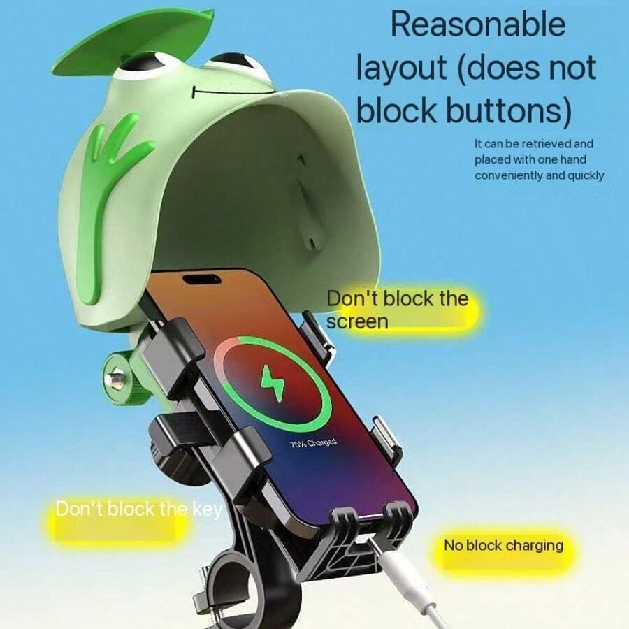 Soporte Universal para Teléfono de Bicicleta, Sistema de Navegación de Teléfono Celular Manos Libres con Rotación de 360° para Motocicleta, Bicicleta Eléctrica, Moto de Cross, Cruiser, Scooter, Jogger