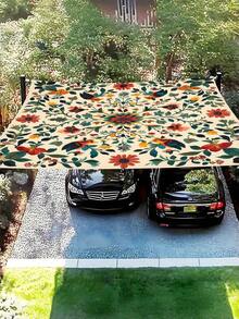 1pc Bohemian Mandala Pattern Gradient Color Outdoor Sun Shade Curtain - Thickened Sun Protection, Easy To Install And Store, Suitable For Garden, Patio, Poolside 6 People Use (Poles Not Included), Outdoor Shade - Little Flower - View 8