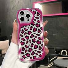 1pc Glossy Leopard Print TPU Wavy Pattern Shockproof Phone Case With Precise Cutouts, Minimalist Style, Compatible With IPhone17pro/17promax/17Air/17/16e/16/15/14/13/12/11/Galaxy S26/S24/S25/S23/GalaxyA57/A37/A17/A07/ Note13Pro/Note14Pro/ A3x/A60/ Smart 8/ Hot 40i/ Series Birthday Gift - Clear - View 7