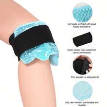 Envoltura de bolsa de hielo para tobillo y pie con compresión fría para ejercicio y relajación, bolsa de hielo de gel con perlas, almohadillas para el cuidado del talón y los pies, uso en frío y calor - 1 pieza - Ver 5