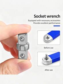 4件組 1/2" 1/4" 及 3/8" 方形驅動轉接頭 雙端方轉六角接頭 電動扳手接頭 方形驅動電動扳手延長桿 - A - 查看 4