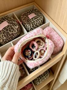 3D Cute Doll Shaped Makeup Bag, 2-In-1 Doll Storage Portable Small Item Pouch, Desktop Cosmetic & Accessories Organizer, Multiple Colors To Choose From, Round & Full Body Design With Secure Compartment Inner Pockets, Neatly Organize Powder, Lip Gloss, Earphones And Hair Ties, Ultra-Soft Crystal Velvet Surface Provides 360° Soft Cushioning, Effectively Buffers Daily Carrying Bumps - Multicolor - View 11