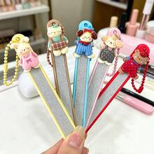 2/5入可愛兔子去角質指甲銼條 可重複使用不鏽鋼雕刻磨棒 去死皮拋光條 可水洗美甲表面修復筆 拋光指甲形狀 顏色隨機 - 彩色 - 查看 1