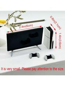 Miniature PS Game Console Model, Realistic TV Model, Dollhouse TV Decor Ornament, Micro Scene Decoration, Pretend Play Prop, Suitable For Model House Decoration, Office Desk Ornament, Home Small Decor - Multicolor - View 12