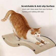 1pc Cat Wall Shelf, Pet Felt Cat Climbing Furniture, Suitable For Indoor Small And Large Cats - Grey - View 9
