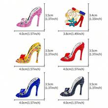 1pc-Elegant Personalized Charming Multi-Color High Heel Shoe Shaped Brooch Women's Fashion High-End Clothing Coat Anti-Exposure Pin Backpack Hat Accessory Suitable For Banquet, Party Wear - High Heel - View 5