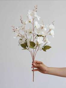1/3/5 Bundles 65cm Artificial Narcissus Magnolia Flowers, Suitable For Vase, Home Living Room, Wedding Table Decoration, Centerpiece, Romantic Theme, Artificial Plants, Autumn Decoration, Room, Desk, Garden Decoration, Room Decor, Valentine's Day - White - View 9