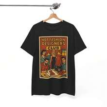 Retro Fashion Designer T-Shirt With Comic Book Print, Unisex | Vintage Style Graphic Tee | Fun Creator Look | - Black - View 1