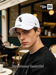 New Era White White Sox Embroidered Baseball Cap For Men Women Teens, Ideal For Daily Commute Street Style Outdoor Sports & Casual Travel Outfits - White - View 2