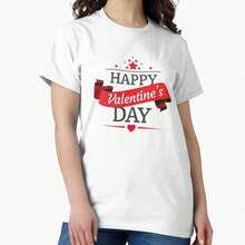1 pieza Camiseta Clásica de San Valentín_1767513729077180g Algodón 100% - Blanco 6 - Ver 1