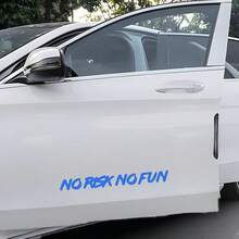 1pc No Risk No Fun Car Sticker, Waterproof Vinyl Letter Decal Suitable For Car Windows, Motorcycle Side Panels/Fuel Tank/Helmet, Bicycle Frame/Top Tube, Great Easter Gift - A - View 4