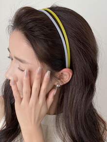 5入女款波浪髮箍，隨機配色多用途髮帶，適合日常化妝、派對、旅行與穿搭搭配 - 彩色 - 查看 6