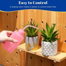 1/2pcs Small Plastic Watering Can With Precision Nozzle And Squeeze Design - Refillable, Suitable For Eyelash Rinsing, Tattoo Care, Succulent Watering, Indoor Plant Care And More - Multicolor - View 2