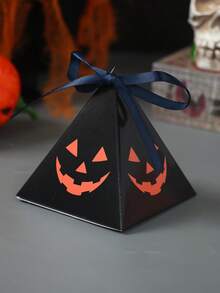 12 piezas Cajas y bolsas de regalo de Halloween, cajas de regalo de dulces triangulares con patrón de calabaza, bolsas de recuerdos para fiestas de Halloween, suministros para fiestas de Halloween, decoración de mesa, decoraciones para fiestas de Halloween, decoraciones de Halloween 2026, decoración del hogar de Halloween, decoración de vacaciones de invierno, cajas de embalaje de regalos de Año Nuevo y Navidad, regalos de Halloween, temporada de regreso a la escuela - calabaza - Ver 9