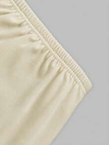 Aflion Women's Summer Y2K Cream Mini Skirt, Elastic High Waist Lace Hem Built In Shorts Flowy Going Out Skort - Light Yellow - View 6