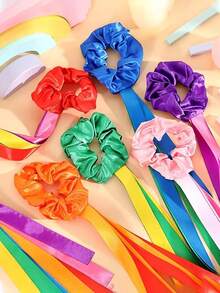 Rainbow Dancing Ribbon Stick - Wrist Ribbon, Handheld Elastic Tassel Stick, Suitable For Music Class, Gymnastics, Party Gifts, Back To School Performance Rhythm Dance Ribbon Accessories - Multicolor - View 3