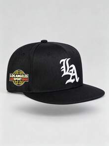 1 Pc Unisex LA Embroidered Fashionable Hip-Hop Baseball Cap, Adjustable Design, Perfect For Outdoor Activities, Travel, And Running - Multicolor - View 4