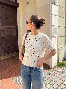 FOR BEAUTY Spring Summer Women Y2K Solid One Shoulder Asymmetrical Ribbed Knit Midi Dress Elegant Casual Office Going Out Women Dresses - Off-white - View 6