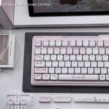 許願瓶粉色可愛鍵帽 PBT 5面熱昇華 MOA 適用於機械鍵盤 - 查看 7