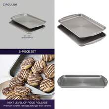 Circulon Nonstick Bakeware 10-Inch-by-15-Inch Cookie Baking Pan 2-Piece Set - Gris - Ver 1