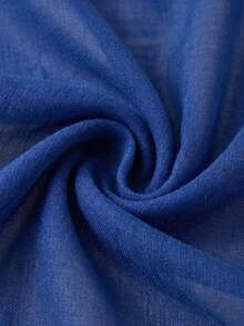 1 buah Jilbab Panjang Katun Arab Warna Polos Pelindung Matahari Cocok untuk Digunakan di Masjid Hijab Sopan - Biru - View 3