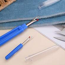 4pcs Stainless Steel Seam Ripper Set, Includes Colorful Seam Ripper, Seam Ripper Scissors And Thread Scissors, Used For Unpicking, Suitable For Fashion Designers, Sewing Masters And Home Essential Sewing Tool Set - A - View 4