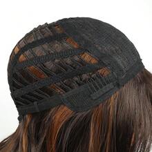 Peruca Cabelo Wig Média Lisa Ondulado Com Franja Bio Orgânica Idêntica Humano Premium RONISE +WIGCAP SP4.30/Castanho Cobre - SP4/30 - Visão 7