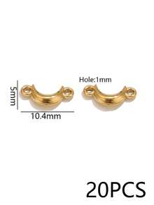 20Pcs 304 Stainless Steel 18K Gold Plated Mixed-Style Multi-Shape Double Loop Connectors DIY Handmade Jewelry AccessoriesDaily Wear - Connector - View 12