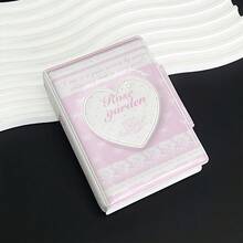 1件可愛粉色與白色系列蕾絲卡夾，3英吋英文蝴蝶結蕾絲相簿，愛心鏤空封面，IDOLME，偶像新專輯照片卡夾，K-Pop照片卡收藏，可容納32張小卡，PU材質，適用於3-3.5英吋照片卡、偶像小卡、動漫小卡、交易卡收納及其他相簿 - 相簿 - 查看 7