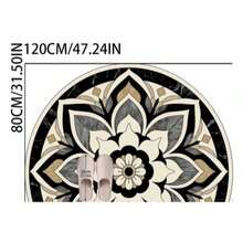 1pc Black & White Floral Half-Circle Doormat, Doormat, Small Rug, Welcome Mat, Carpet, Floor Mat, Outdoor Doormat, Kitchen Rug, Home Decor, Front Door Mat, Area Small Rug, Outdoor Mat, Home Decor, Area Rug, Garden Rug, Washable Carpet - Multicolor - View 16