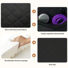 Washable Detachable Pet Car Seat With Storage Pocket For Dogs Up To 35lbs - Black-gray - View 9
