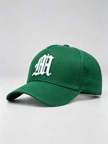 1 pieza Gorra de béisbol de moda con bordado de letra gótica para hombres, diseño ajustable, adecuada para actividades al aire libre, viajes y correr - multicolor - Ver 11