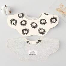 Cotton Towel For Newborn Babies, Country Floral Style Triangular Bandana For Boys And Girls, Baby Bib Accessory. - A3 - 查看 1
