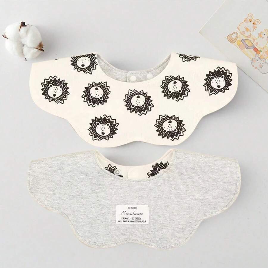 Cotton Towel For Newborn Babies, Country Floral Style Triangular Bandana For Boys And Girls, Baby Bib Accessory. - A3 - 查看 1