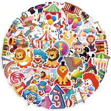 50PCS Carnival Circus Stickers, Aesthetic Stickers, High Quality Stickers Scrapbook, Decorative Paper, Journaling, Laptop, Bumper, Skateboard, Water Bottles, Computer, For Gift Bags, Envelope Seals, Party Decoration - Carnival Circus - View 9