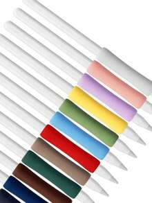 1件/2件/4件/8件裝圓形矽膠筆握套，相容 Apple Pencil 第1代/第2代，柔軟矽膠，舒適握感，為您的觸控筆提供更好保護 - 彩色 - 查看 8