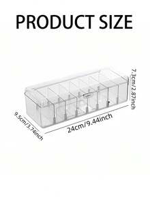 1pc 8-Slot Transparent Acrylic Tea Bag Storage Rack, Multi-Functional Coffee Capsule & Candy Packet Organizer, Detachable Cosmetic & Sundries Display Stand, Wall-Mounted Or Countertop Kitchen Spice Rack Cabinet Organizer - Clear - View 4